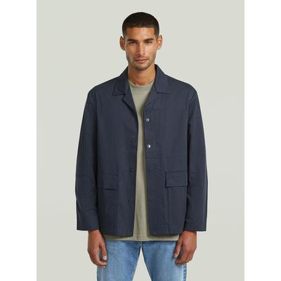 Jackenblazer G-STAR "Marseille Blazer", Damen, Gr. S, blau (salute), Obermaterial: 100% Baumwolle, Blazer