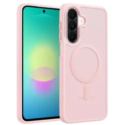 Hybrid- matt MagSafe-Hülle Crong - MagSafe für Samsung Galaxy A27 5G (rosa)