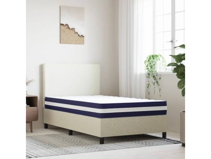 TUERYAFEK Taschenfederkernmatratze 100x200 cm Mittelfest 7 Zonen, Waschbarer Bezug bis 40 Grad, Atmungsaktiv, Gerauscharm