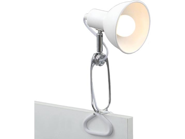 BRILONER Fix - Klemlamp - bureaulamp met E14 fitting - incl. aan- en uitschakelaar - klemspot met snoer 140cm - wit