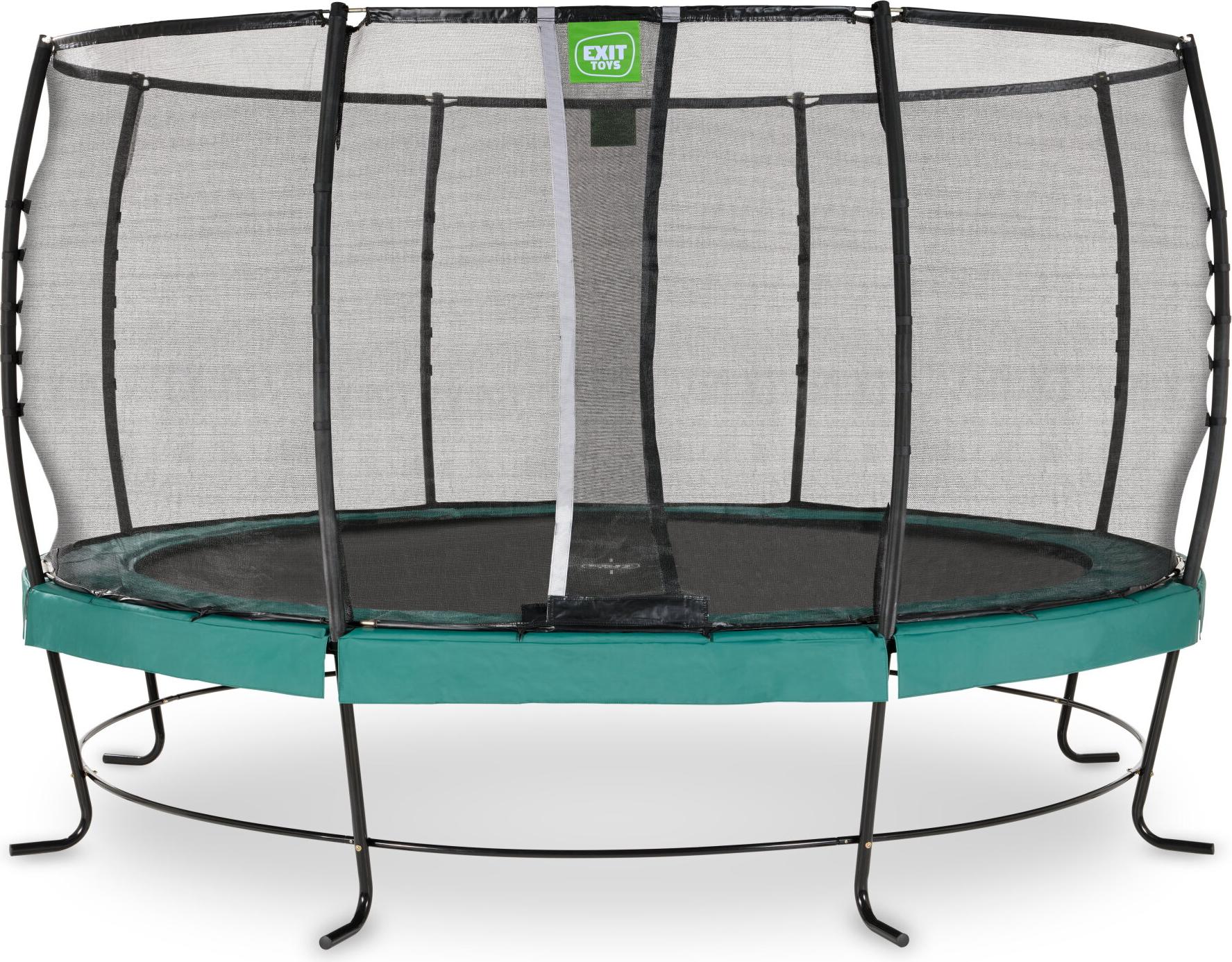 EXIT Lotus Premium Trampolin ø427cm, auf Beinen, Rund, Grün