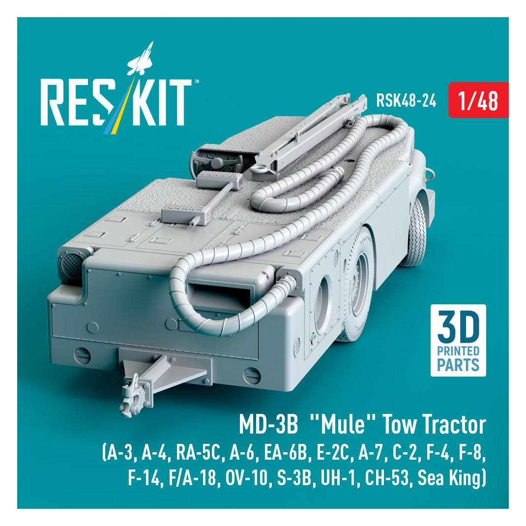 ResKit MD-3B Mule Tow Tractor (A-3, A-4, RA-5C, A-6, EA-6B, E-2C, A-7, C-2, F-4, F-8, F-14, F/A-18, OV-10 (RSK48-0024)