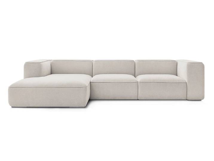 Ecksofa BOBOCHIC ZEPHYR Stoff mit Textur beige
