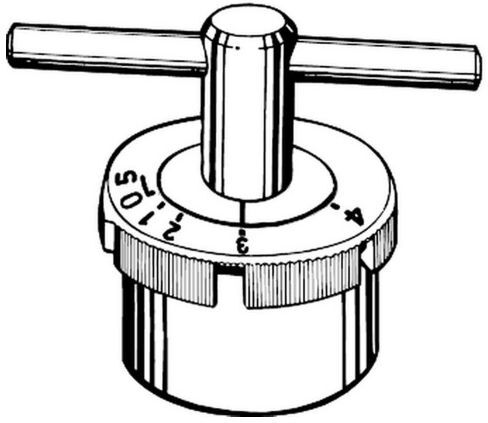 Heimeier Einstellschlüssel 4316-00.257 zu Thermostat-Oberteil 4320/22-02.301, für Voreinstellung