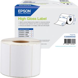 Epson-Etiketten High Gloss Label S045542, 76mm x 51mm, 610 Einzel-Etiketten Papier glänzend