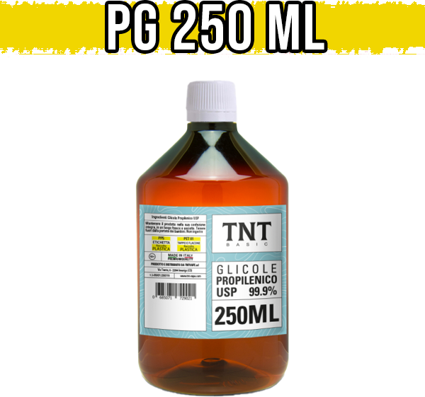 TNT Vape Glicole Propilenico 250ml Full Pg
