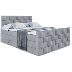BOXSPRINGBETT ZAFIRA KING - 120 x 200 - H3/H4 - Grau