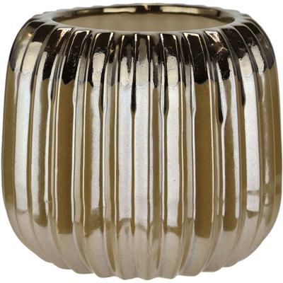 Dekovase I.GE.A. "Vase aus Keramik", braun, B:13cm H:11cm, Keramik, Vasen, Dekovase Blumenvase Modern für Tischdeko Tischvase Deko Trockenblume