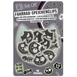 Moses Ed, the Cat Fahrrad-Speichenclips Glow in the dark