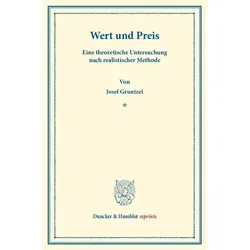 Wert und Preis., Fachbücher von Josef Gruntzel