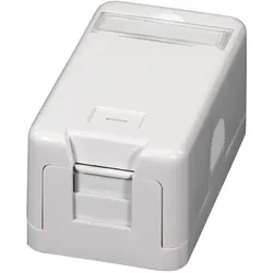 EFB ET-25168 Keystone Verteilerbox Aufputz, 2-Port, Staubschutz selbstschließend ET25168