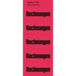 Inhaltsschild Rechnungen, selbstklebend, 100 Stück, rot