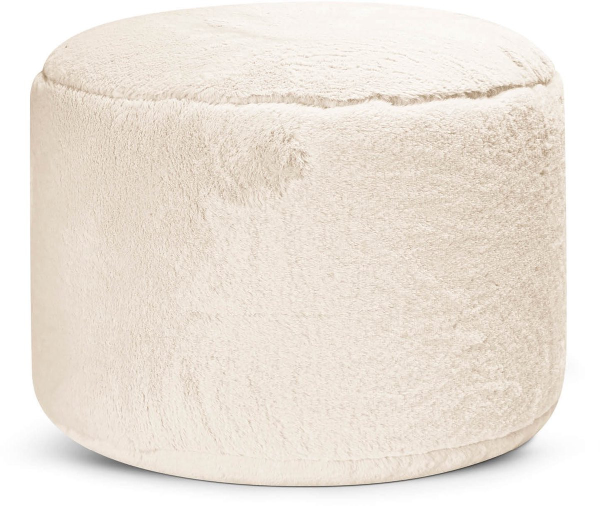mokebo Indoor Poef Der Flauschige van kunstbont in beige