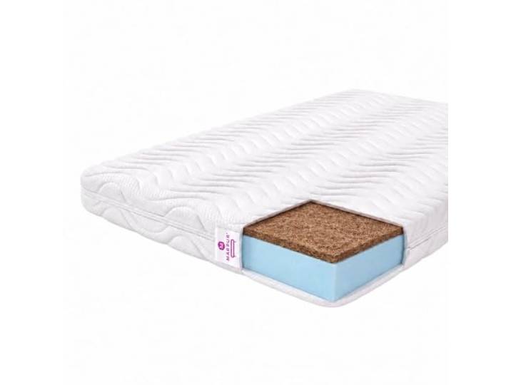 MARPUR Schaummatratze 100x200 Kokos sylver, H3/H4, Weiß, Höhe 10 cm Matratze 100x200, Kokosmatte, hypoallergener Bezug, 2-seitig