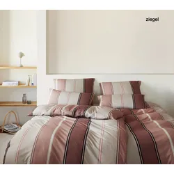 Elegante Interlock Jersey Bettwäsche Queens - 155x220 cm + 80x80 cm	ziegel