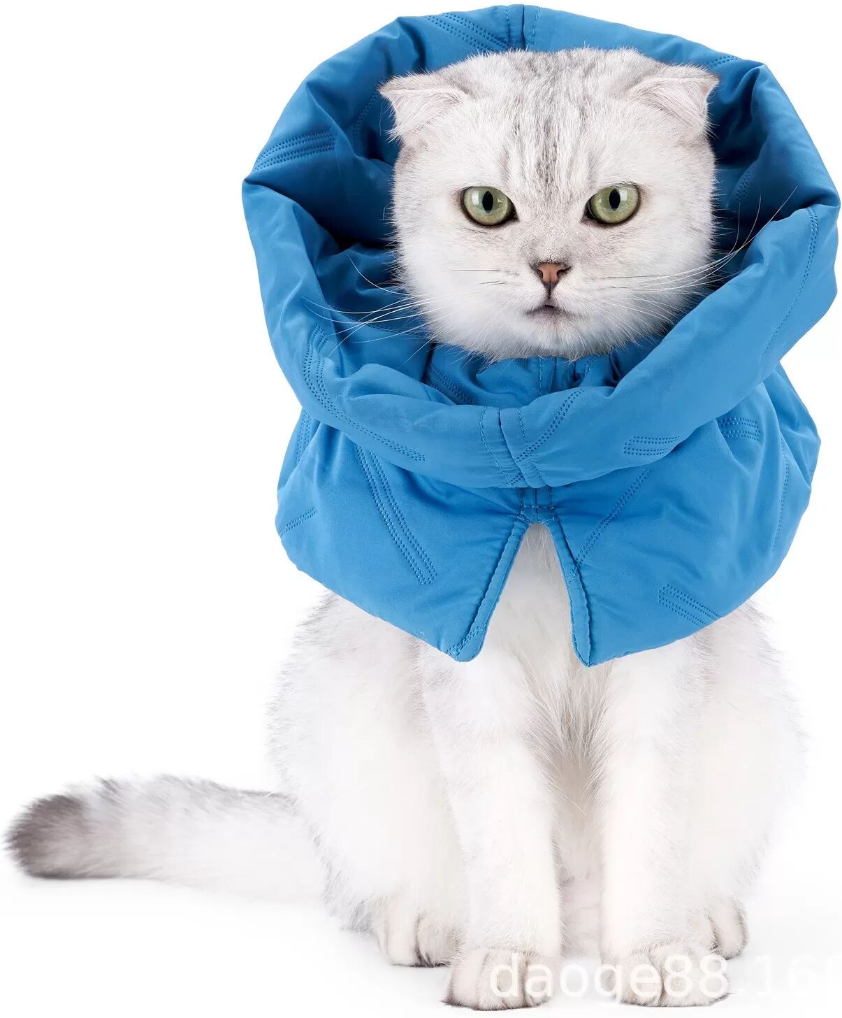 INF Winterlicher Anti-Leck-Halskragen für Haustiere – Weicher & Verstellbarer Genesungskragen für Katzen & Hunde M Dunkelblau