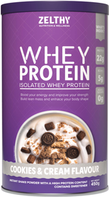 Zelthy Whey Protein Cookies & Cream Flavour 450 gr
