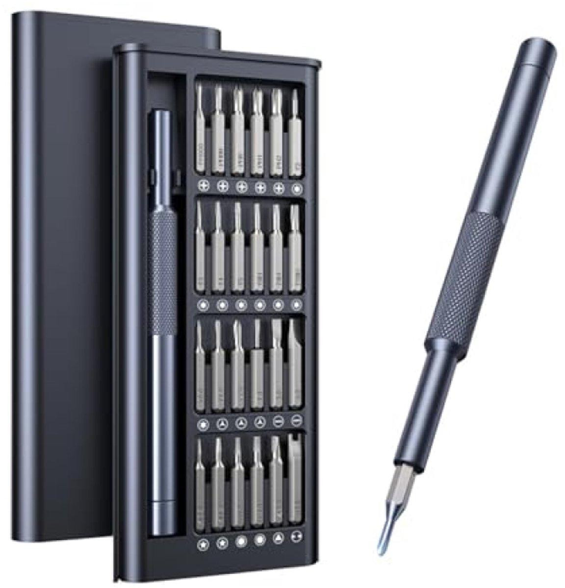 PromoHome 24-in-1 precisieschroevendraaierset met magnetische bits voor elektronica-reparaties, 45-delig