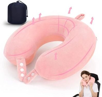 Inspire Essentials Memory Foam Travel Neck Pillow U Shaped Ergonomic Neck Support Pillow c