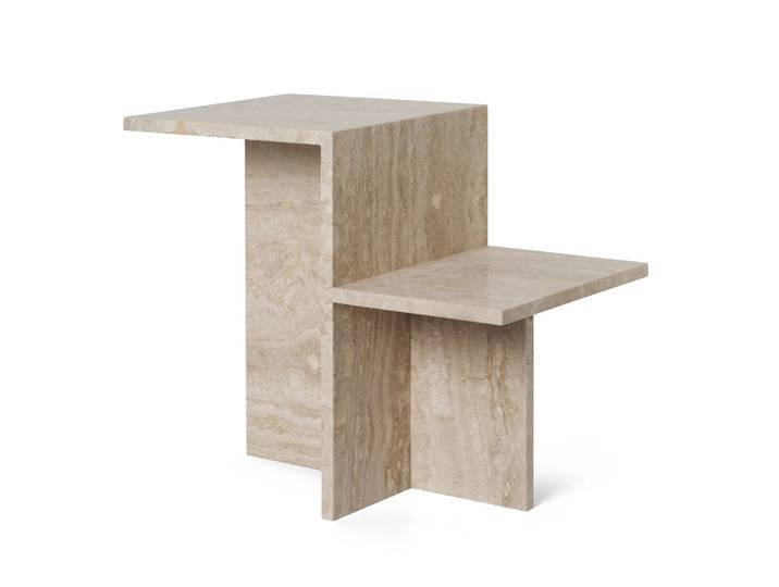 Ferm Living Distinct Beistelltisch 59,5x35x50 cm Travertine