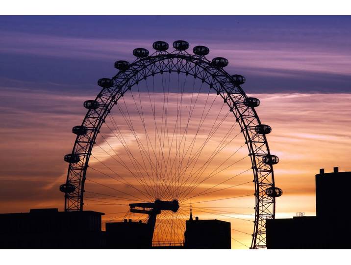 Fototapete PAPERMOON Riesenrad , bunt, B:3m L:2,23m, Vlies, Tapeten, Fototapete