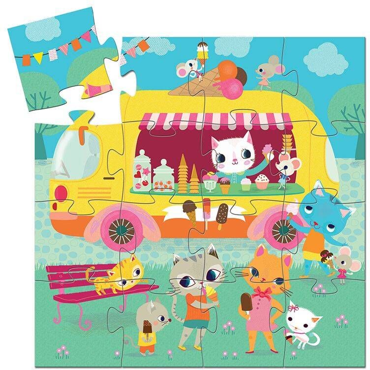 Puzzle silhouette Le glacier 16 pcs - Djeco