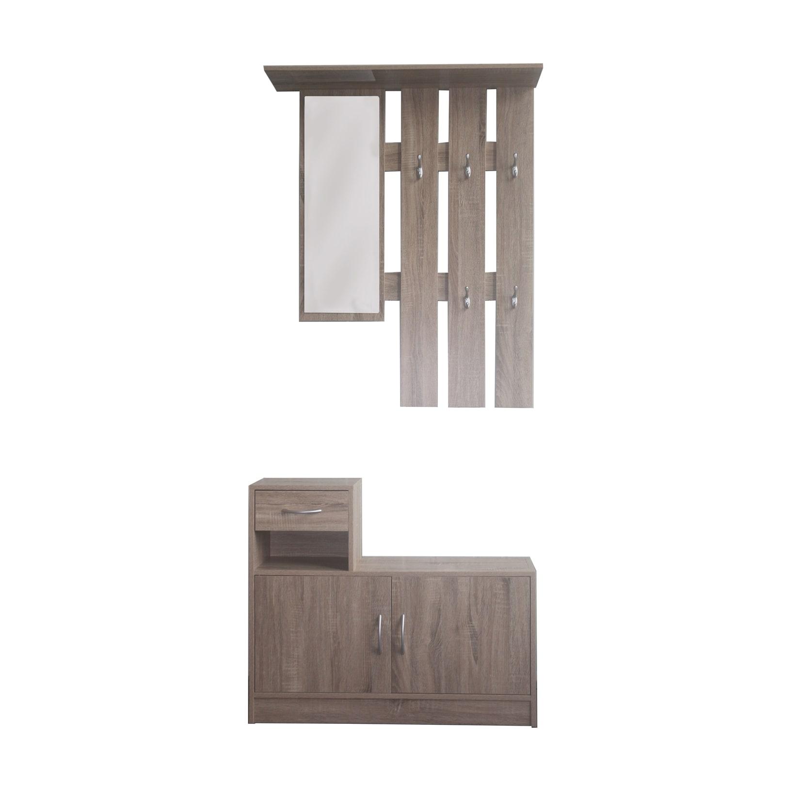 HTI-Living Garderobenpaneel mit Schuhschrank Thekla Sonoma