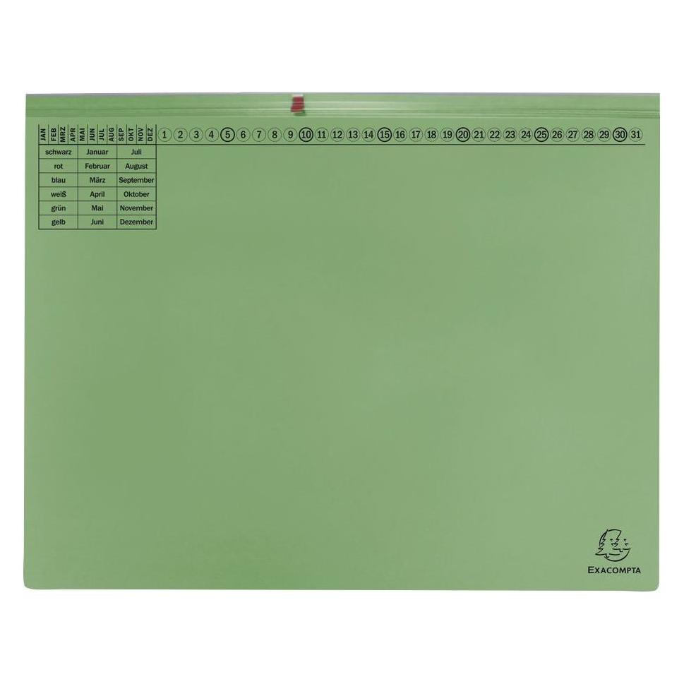 Exacompta 25 Hängehefter Exaflex Karton grün 2 x kaufmännische Heftung (25x) (370425B)