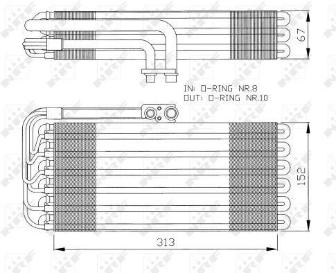 Nrf Verdampfer, Klimaanlage 36064 Für Porsche