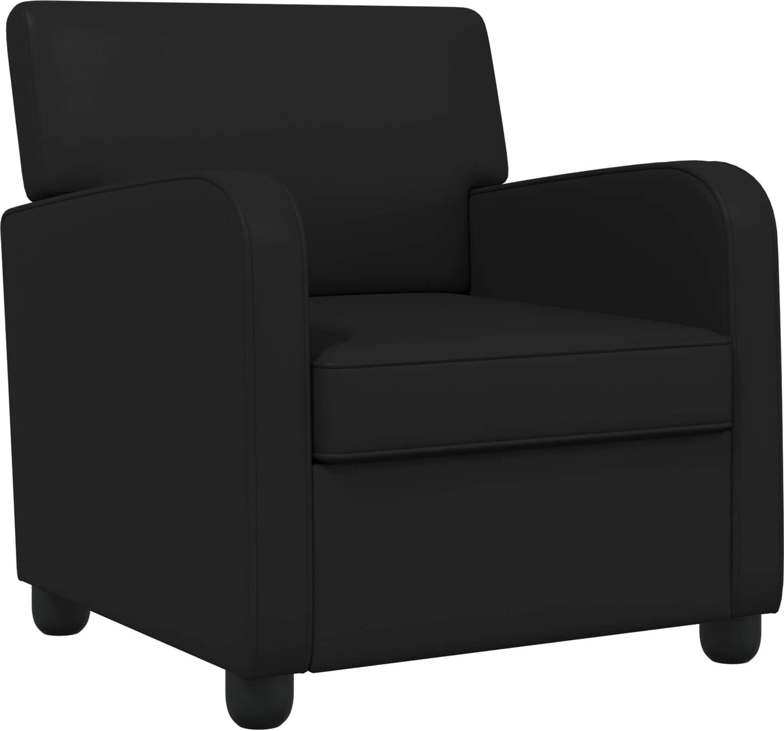 vidaXL Fauteuil Noir brillant Simili cuir