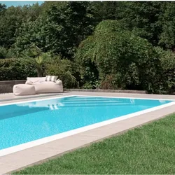 Pool aus Beton 3,0x5,0m Infinity® Bay | Überlauf-Schwimmbecken: Fertig montiert, verrohrt und verkabelt | Pool Komplettset mit 15 Jahren Garantie