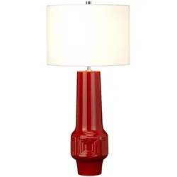 Elstead Lighting, Tischlampe, Muswell Tischleuchte E27 Rot Weiss, Made in UK (E27)
