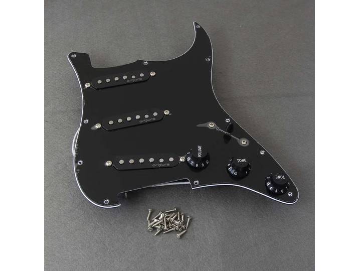 OriPure Alnico 5 Pickguard de guitare précâblé chargé SSS Pickups décalés pour pièces de guitare FD ST