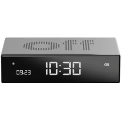 Lexon LR152A Digitalwecker Flip Premium Wecker Silberfarben