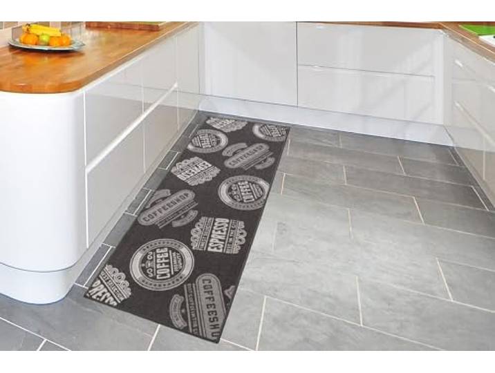 andiamo Keukenloper Coffeeshop laagpolig loper van polyamide keukentapijt - tapijt keuken 67 x 250 cm antraciet