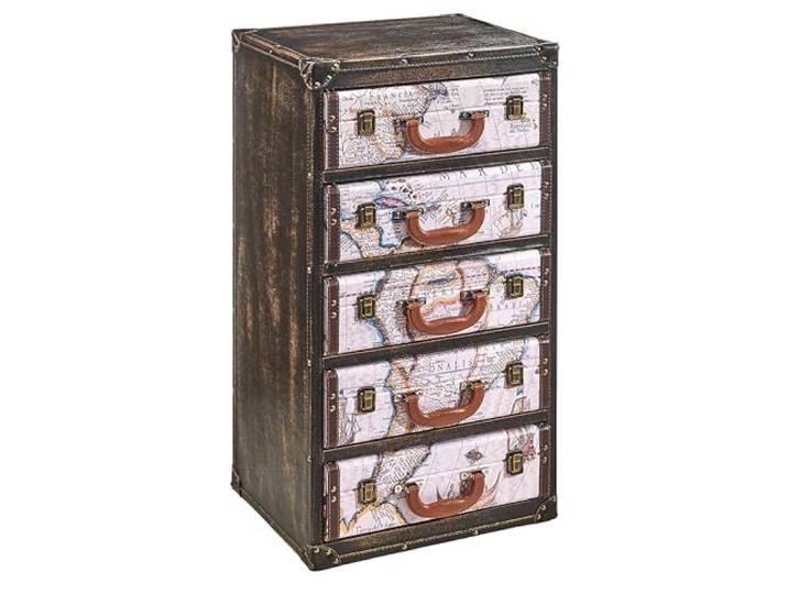 Kobolo Kommode Compass 40x31x79 cm Braun