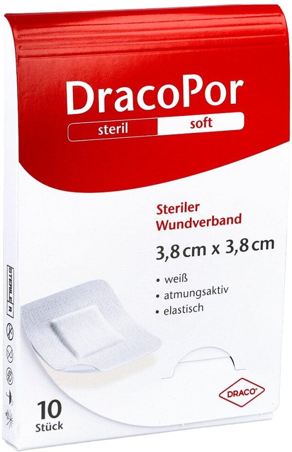 Dracopor Wundverband 3,8x3,8 cm steril 10stk