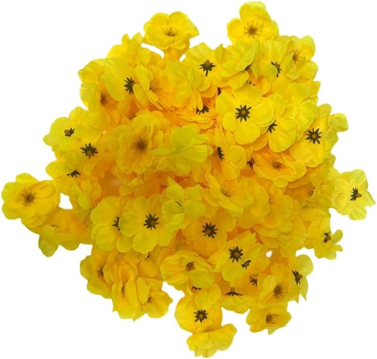 100 stuks Gele Kunstbloemen van Zijde voor Decoratie