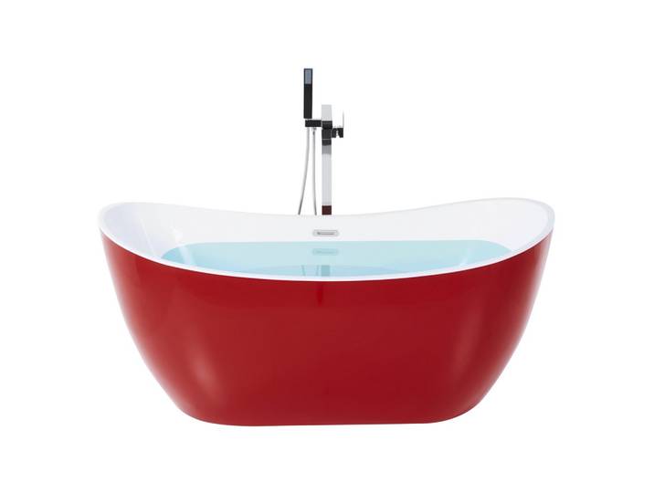 BADEWANNE FREISTEHEND 75x150x72 cm rot Antigua
