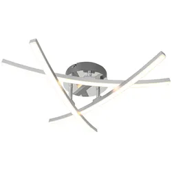 LED-Deckenleuchte Kristina Silber-/Chromfarben max. 18 W Deckenlampe
