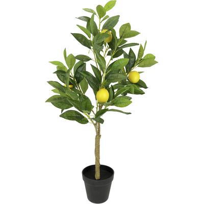 Kunstpflanze I.GE.A. "Zitronenbaum im Topf", gelb, B:36cm H:73cm L:24cm, Polyester, Kunstpflanzen, Kunstpflanze, Kunstbaum Zimmerpflanze