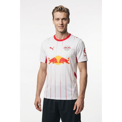 Fußballtrikot PUMA "RBL HOME JERSEY REPLICA", Herren, Gr. S, weiß (puma weiß, for all time rot), Web, Obermaterial: 100% Polyester, bedruckt, regular fit normal, Rundhals, Trikots Fußballtrikot, Kurzarm, mit DryCELL-Technologie, atmungsaktiv