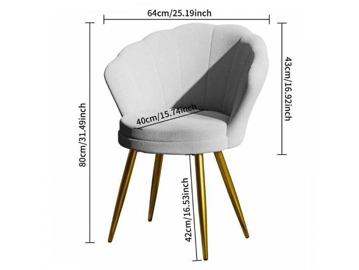 MIPAN Fauteuil scandinave pour salon - Chaise de salle à manger - Chaise pour cuisin - Pour Salon bureau chambre - Gris