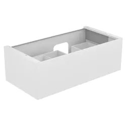 edition 11 waschtischunterbau mit auszug 1050 x 350 x 535 mm trüffel/glas trüffel wub edition 11 31254, 1 auszug, trüffel/glas trüffel