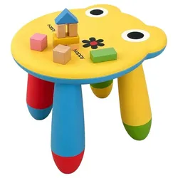 Relaxdays Pflegeleichter Kinderhocker Blau,Gelb,Rot