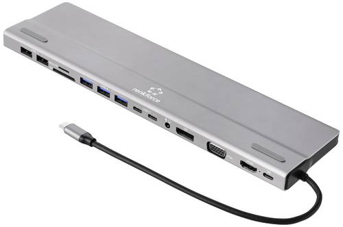 Renkforce USB-C Dockingstation RF-DKS-902 Passend für Marke Dockingstations: Universal integrierter Kartenleser, USB-C Power