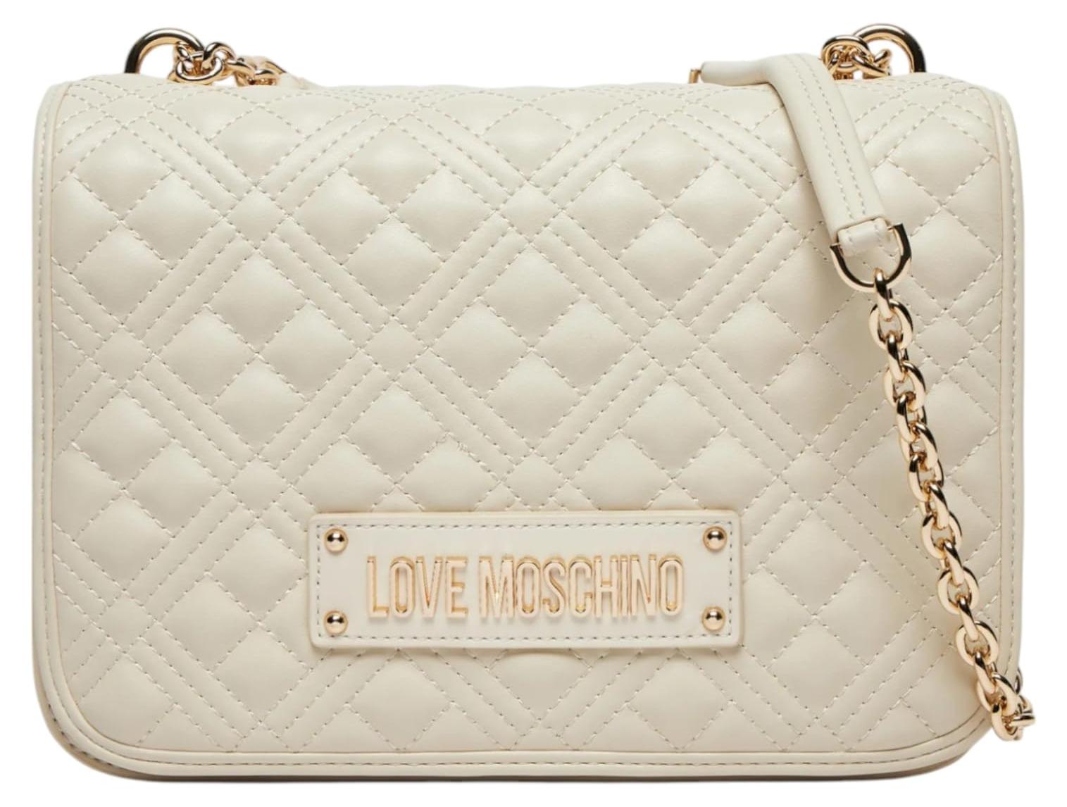 Love Moschino JC4000PP1MLA0110, Schultertasche für Damen, Elfenbein, Einheitsgrö