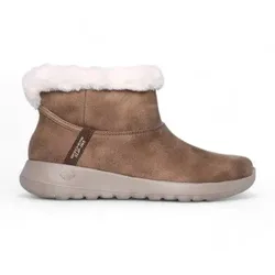 Skechers für Damen. 144800 Slip-ins On the Go Joy Cozy Dream braune Lederstiefeletten (36), Wohnung, Keine, Lässig