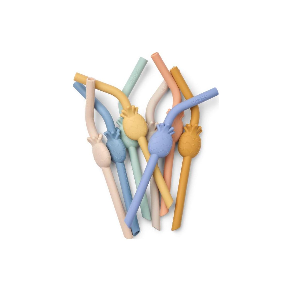 Liewood Carlson Pineapple Straw 8-Pack sandy multi mix (2725) ONE SIZE LW18868-2725-ONE SIZE-CU