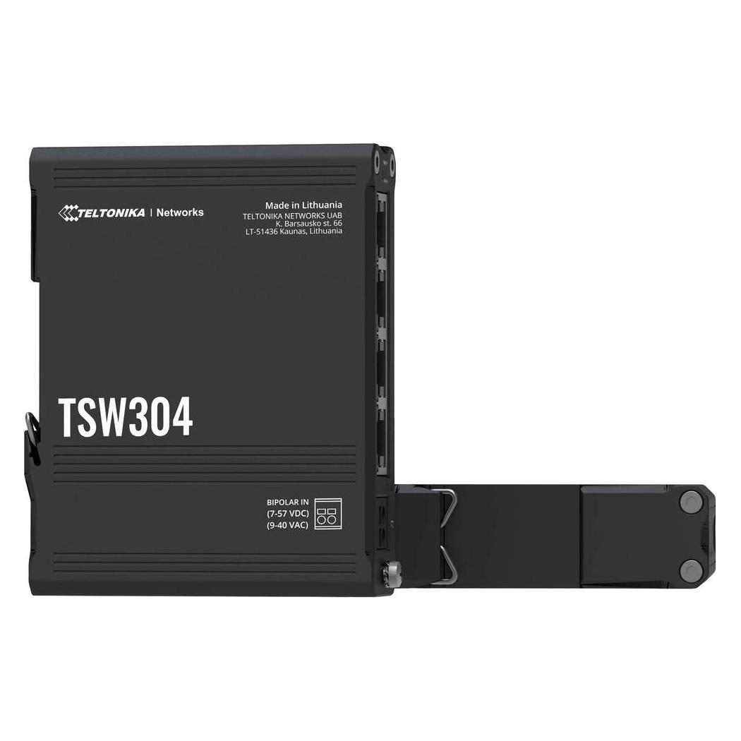 Teltonika IP30 Industrie 4-Port 1Gbit unmanaged Switch, PoE-In, -40°C (4 Ports) (TSW304)
